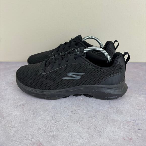 Skechers Go Walk 7 Clear Path 125207 Black Running Shoes Sneakers Women's Sz 7.5 - Picture 2 of 10